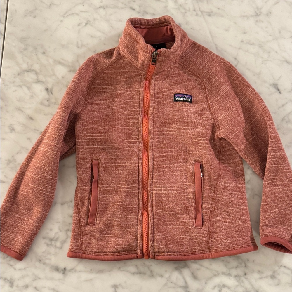Patagonia | Kids Pink Full-Zip Fleece Jacket (XS)